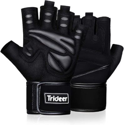 Trideer Weightlifting Gloves with Wrist Straps