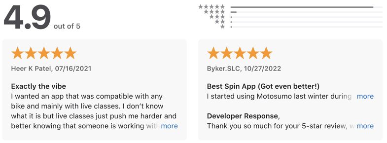 Motosumo App Store Ratings